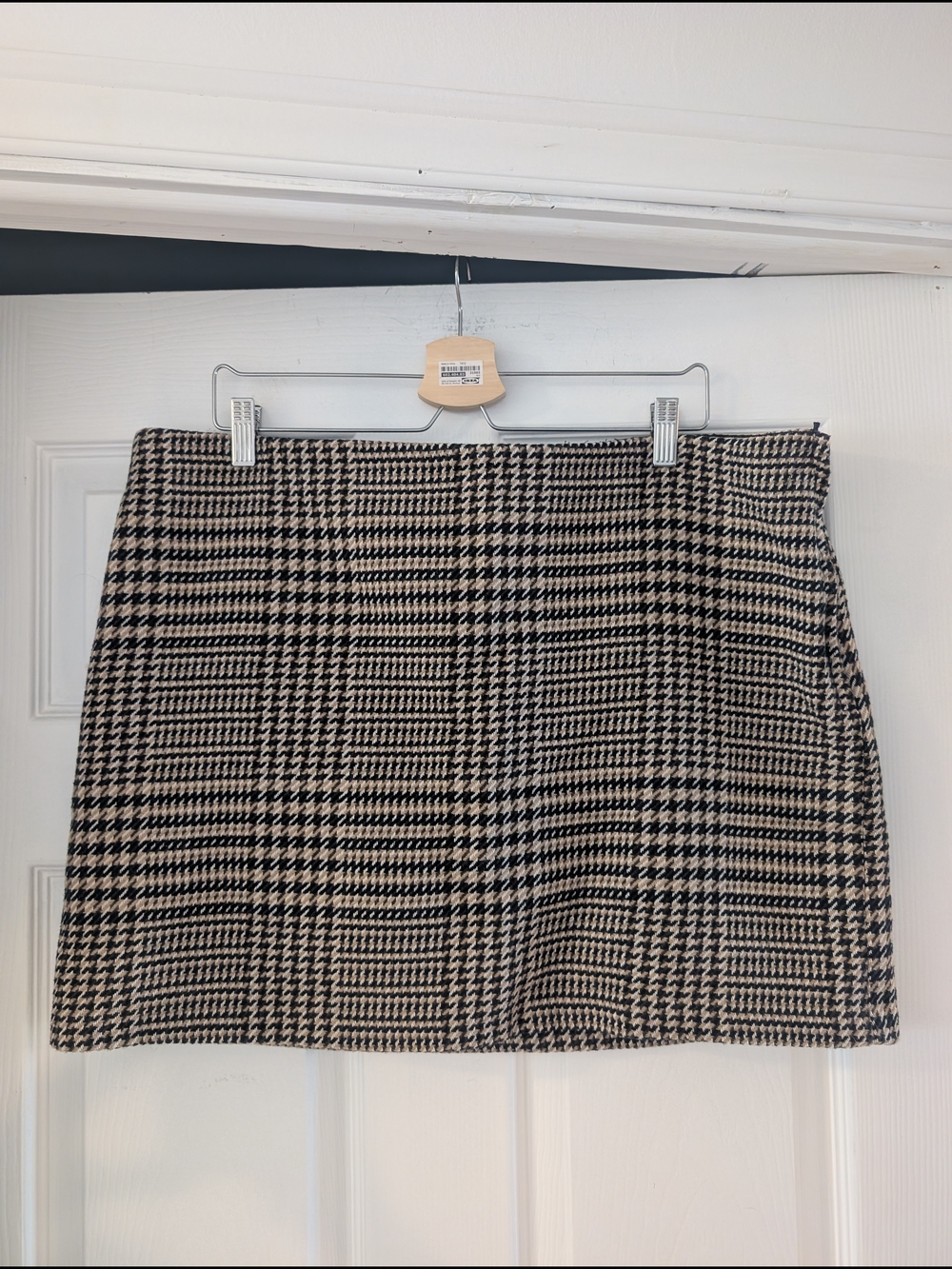 H&M Houndstooth Mini Skirt - Black & Cream